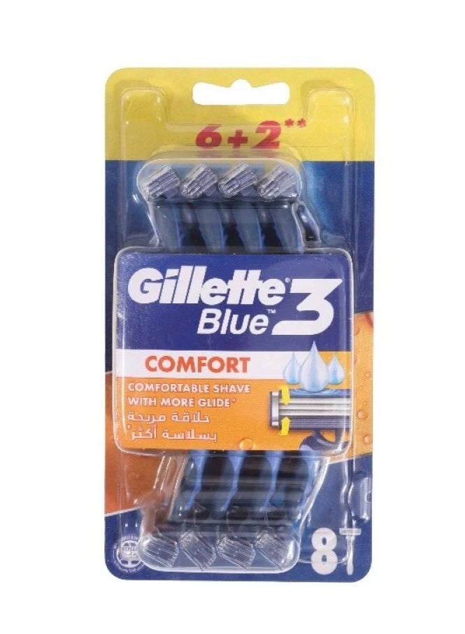 Gillette Blue 3 Comfort Blades - 8 Pack